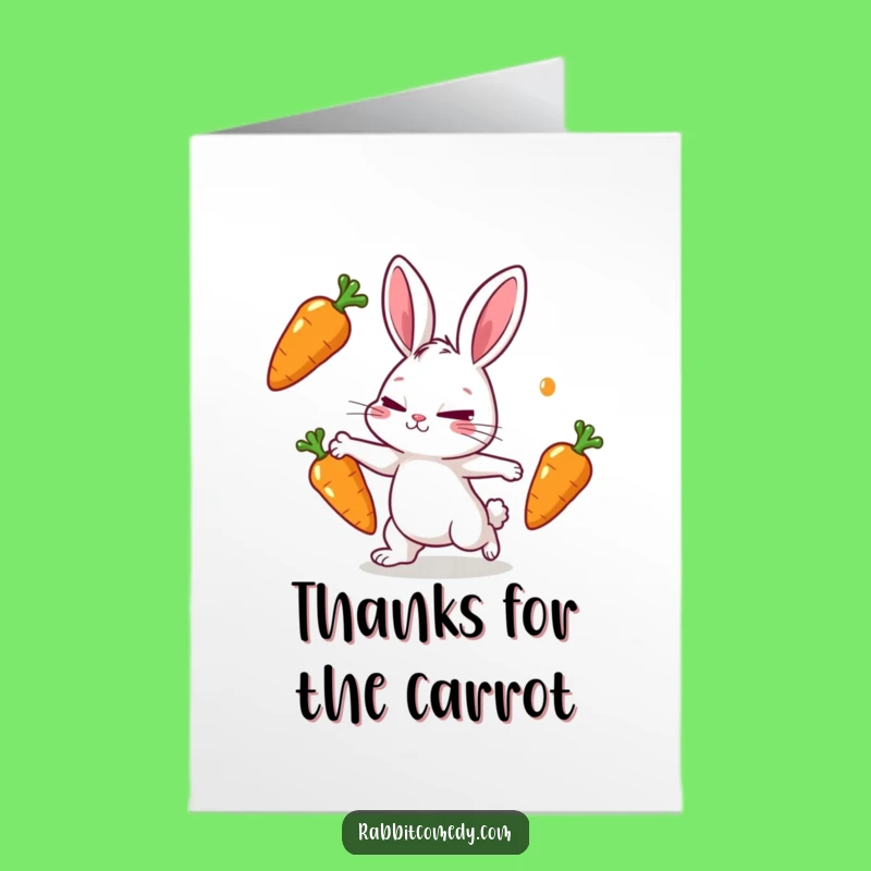 Free Printable Thank You Card: Juggling Rabbit, DIY Gift