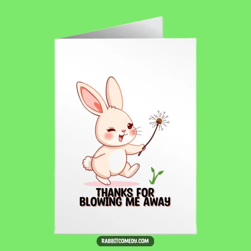 Free Printable Thank You Card: Rabbit's Dandelion Chase