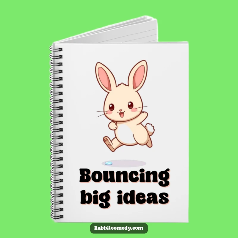 Funny Determined Rabbit Dewdrop Hop Notebook - Jot Down Funny Ideas!