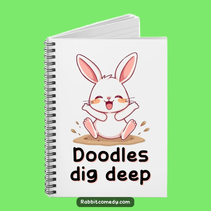 Funny Joyful Digging Rabbit Notebook: Energetic Journal for Your Best Ideas