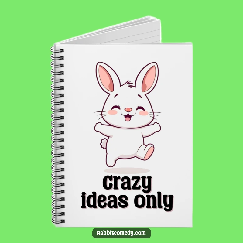Funny Hopping Rabbit Notebook - Silly Energy Journal, Creative Gift