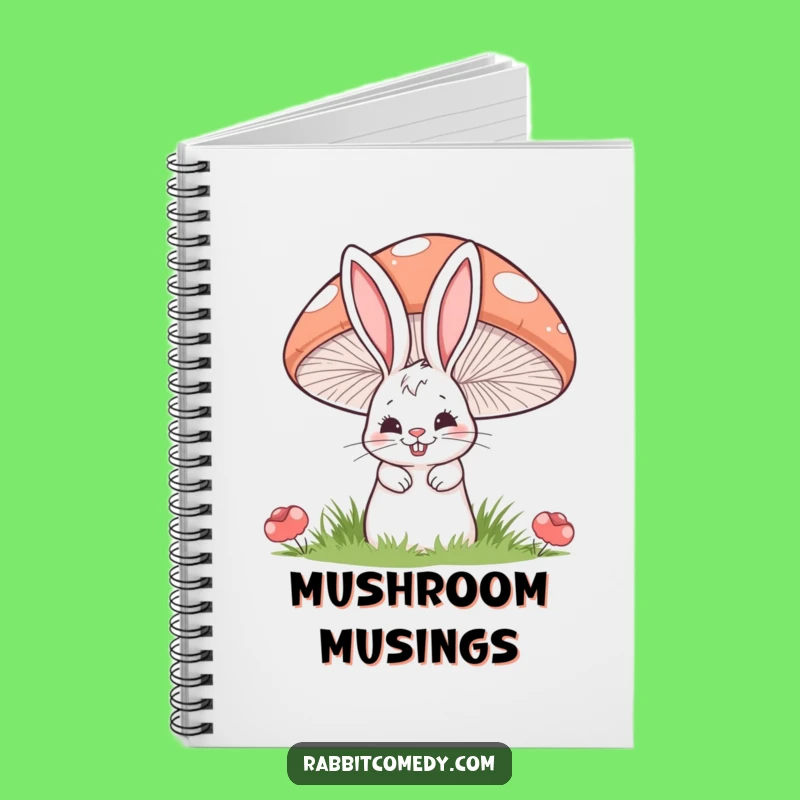 Funny Mischief Rabbit Mushroom Notebook: Jot Down Secrets with a Grin