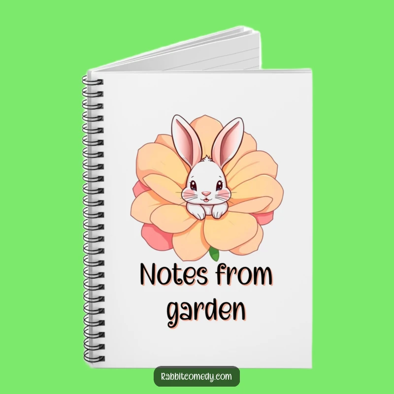 Funny Rabbit Flower Notebook: Jot Down Ideas with Floral Charm