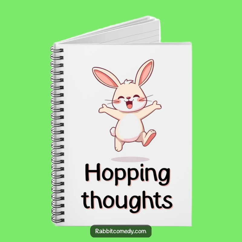 Funny Rabbit Hopping Notebook - Jot Down Your Joyful Thoughts