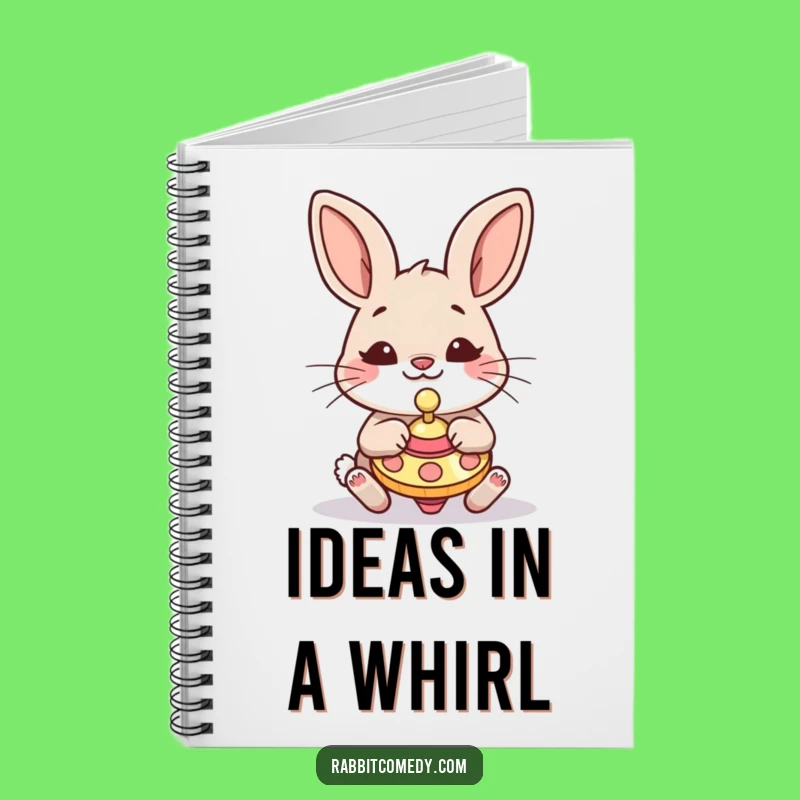 Funny Rabbit Notebook: Silly Animal Spinning Top Journal, Hilarious Note-Taking Gift!
