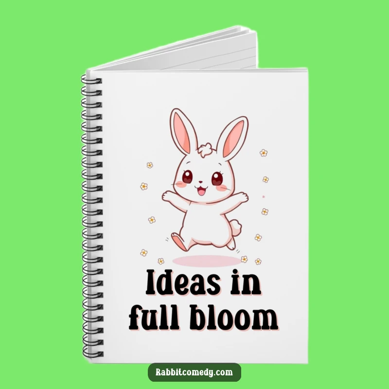 Funny Rabbit Notebook: Flower Jumper Ideas - Jot Down Fun & Funny Gift!