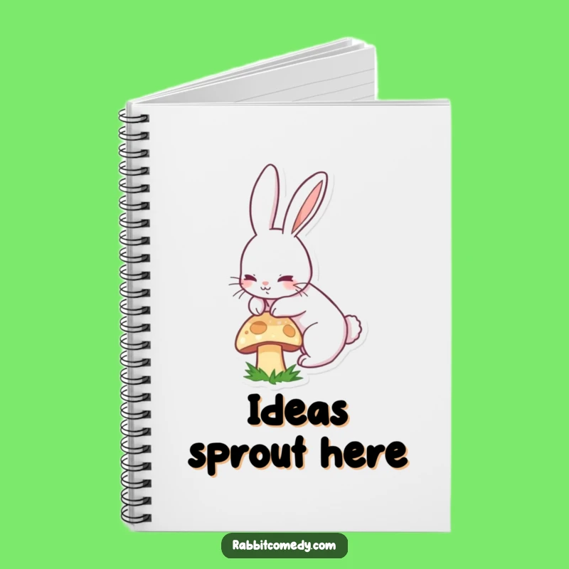 Funny Rabbit Notebook - Long-Eared Bunny Boinging Journal, Creative Gift