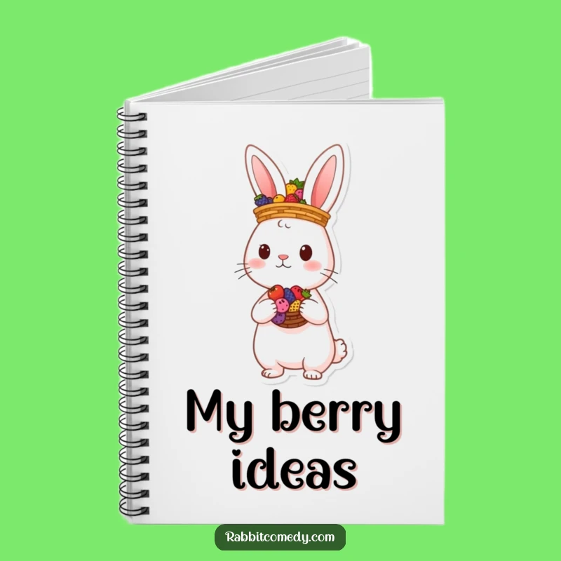 Funny Rabbit Berry Basket Notebook: Whimsical & Hilarious Journal Gift