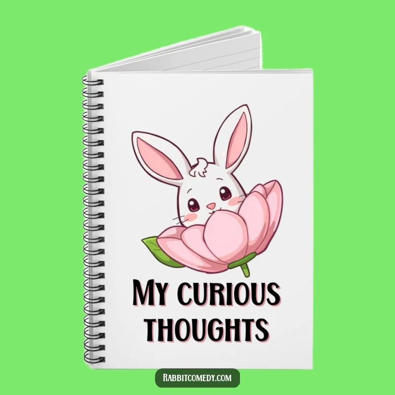 Funny Rabbit Flower Notebook - Creative & Inspiring Journal Gift