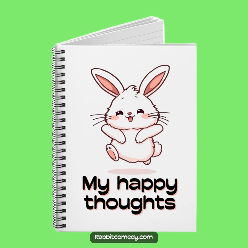 Funny Rabbit Notebook - Jot Down Ideas with Hopping Rabbit & Twitching Ears