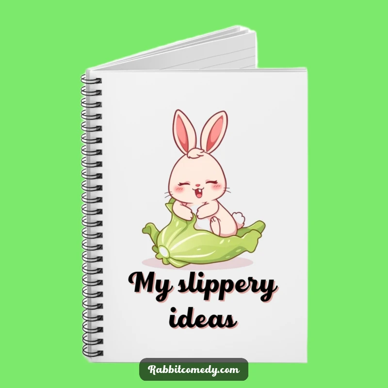 Funny Rabbit Lettuce Slide Notebook: Jot Down Ideas with Comical Energy