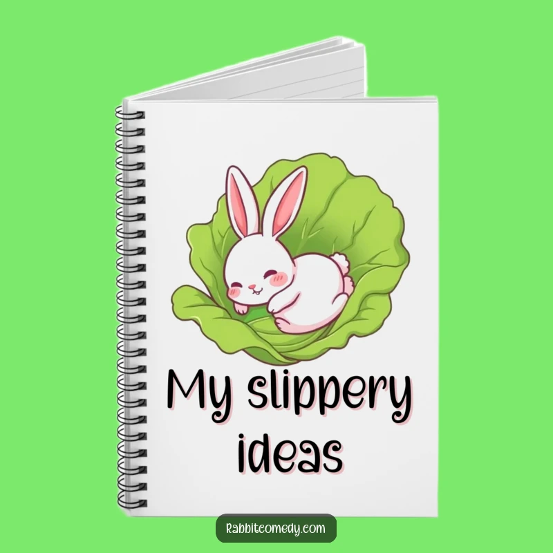 Funny Rabbit Lettuce Slide Notebook: Comical Journal for Ideas & Gifts