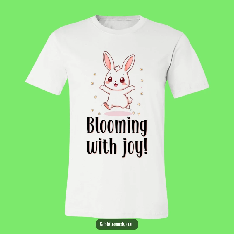 Funny Rabbit T-Shirt: Flower Scattering Jumper - Energetic & Cute Funny Gift!