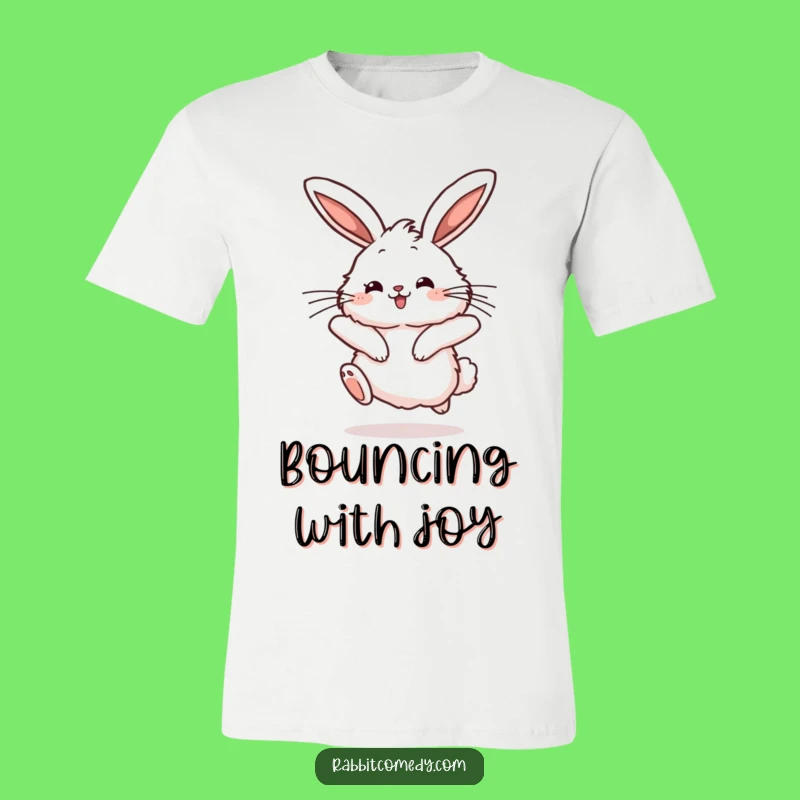 Funny Rabbit T-Shirt - Joyful Hop, Twitching Ears - Cute Character Gift