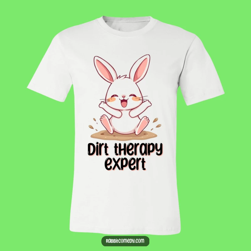 Funny Joyful Digging Rabbit T-Shirt: Kicking Legs Comedy, Perfect Hilarious Gift Tee