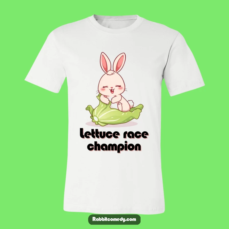 Funny Rabbit Lettuce Slide T-Shirt: Wear the Laughs with this Comical Design