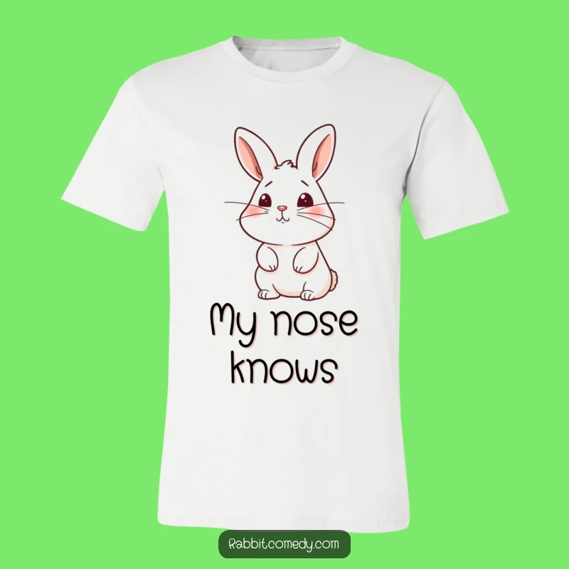 Funny Rabbit Sniffing T-Shirt - Curious Nature, Adorable Bunny Gift