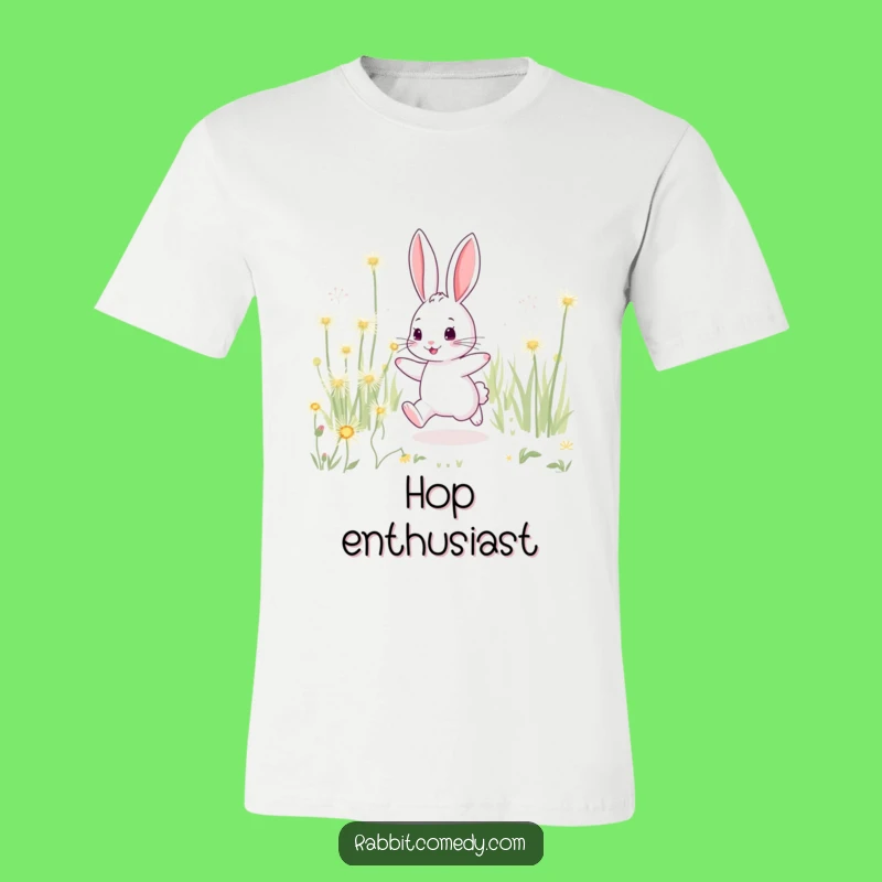 Funny Rabbit Sparkling Dandelion T-Shirt - Playful Hare Apparel and Unique Gift