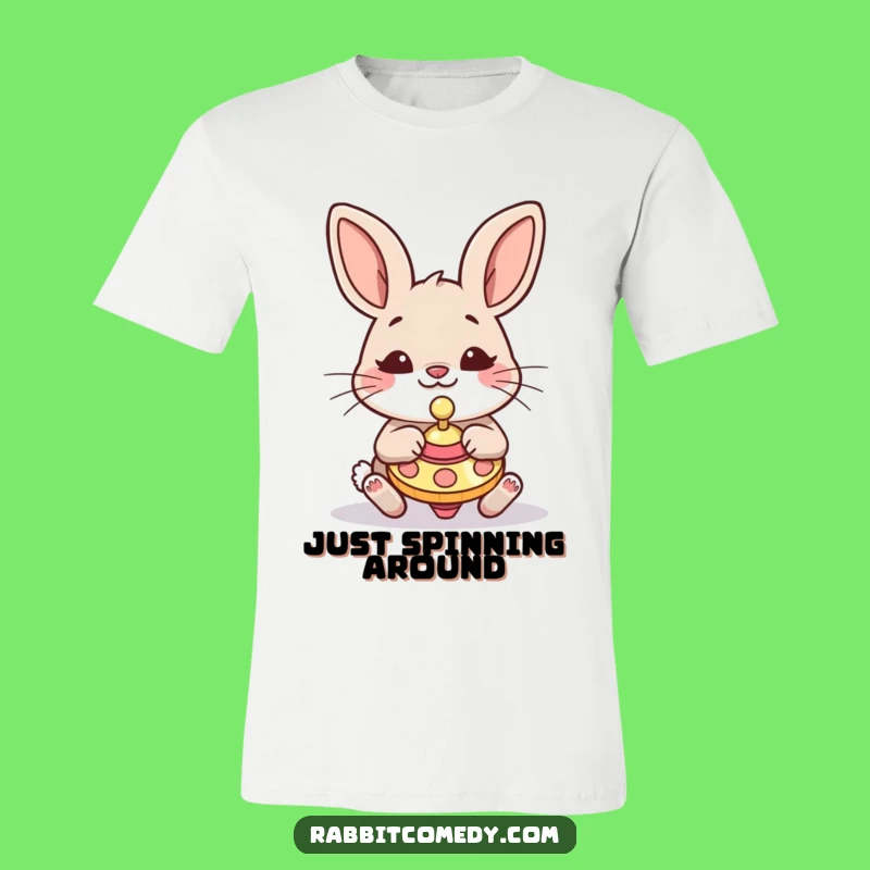 Funny Rabbit T-Shirt: Silly Animal Spinning Top, Hilarious Playful Outfit Gift!