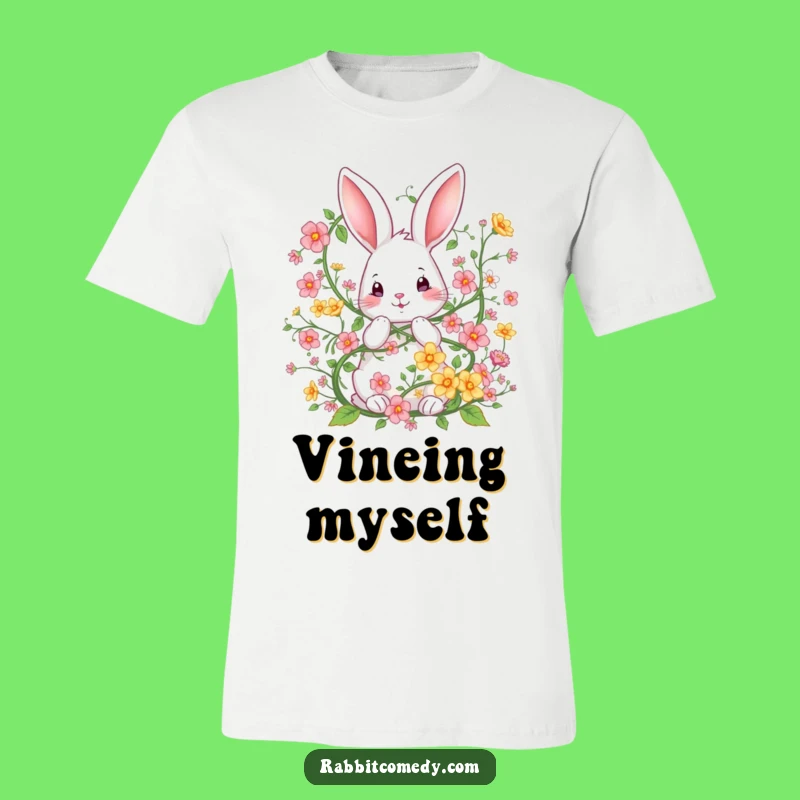 Funny Rabbit Flower T-Shirt: Whimsical Garden Fun, Perfect Humorous Gift