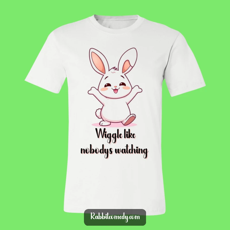 Funny Rabbit Dance T-Shirt, Silly Wiggly Ears Tee for Comical Gift