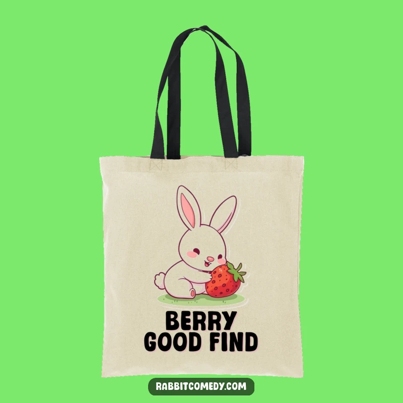 Funny Rabbit Strawberry Tote Bag: Carry Sweetness, Practical and Funny Gift