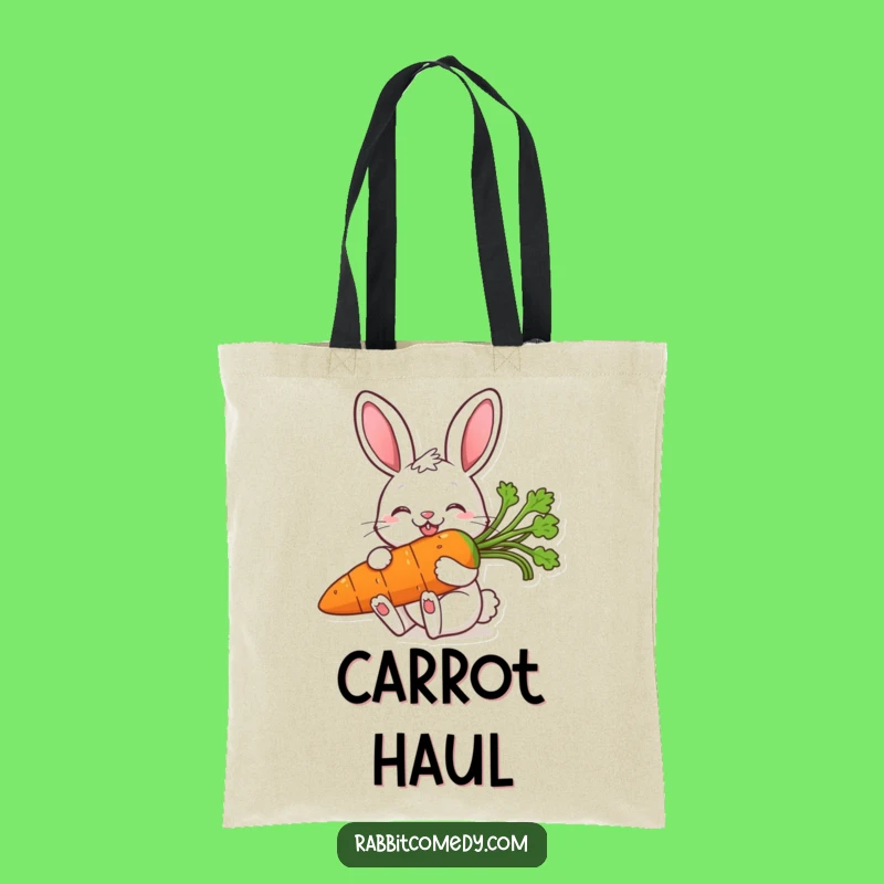 Funny Rabbit Carrot Tote Bag: Carry Your Essentials with a Smile, Super Funny Gift Idea
