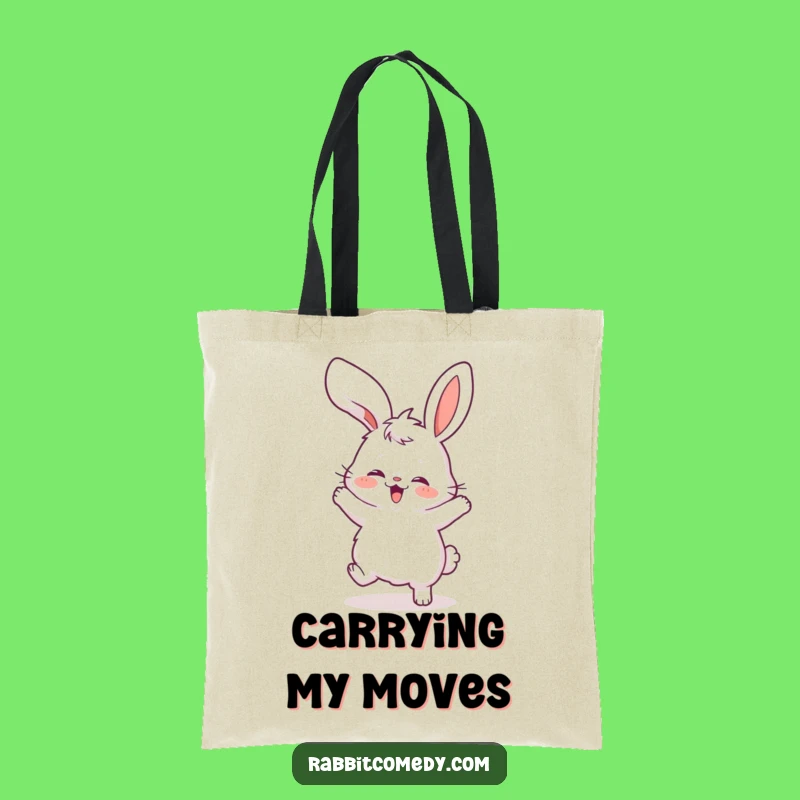 Funny Rabbit Dance Tote Bag: Carry Your Laughs with this Floppy Ear Companion