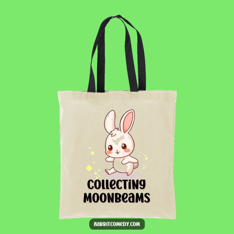 Funny Rabbit Dust Mote Tote Bag: Magical Chase Accessory, Gift