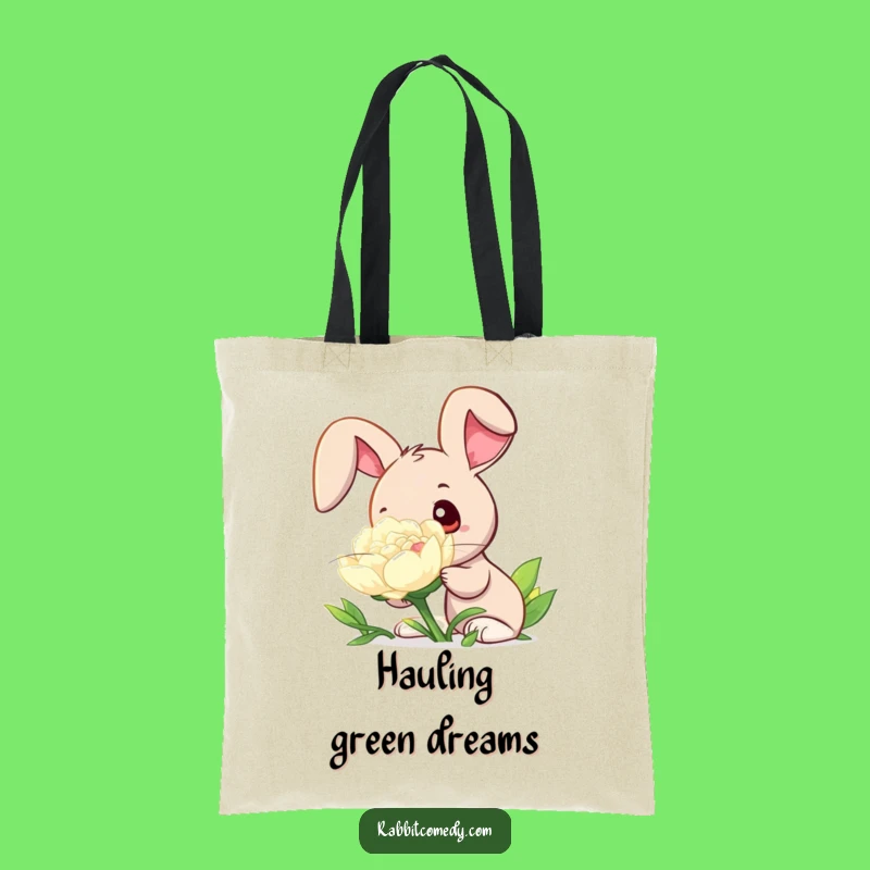 Funny Rabbit Clover Tote Bag: Carry Your Curiosity and Essentials in Style