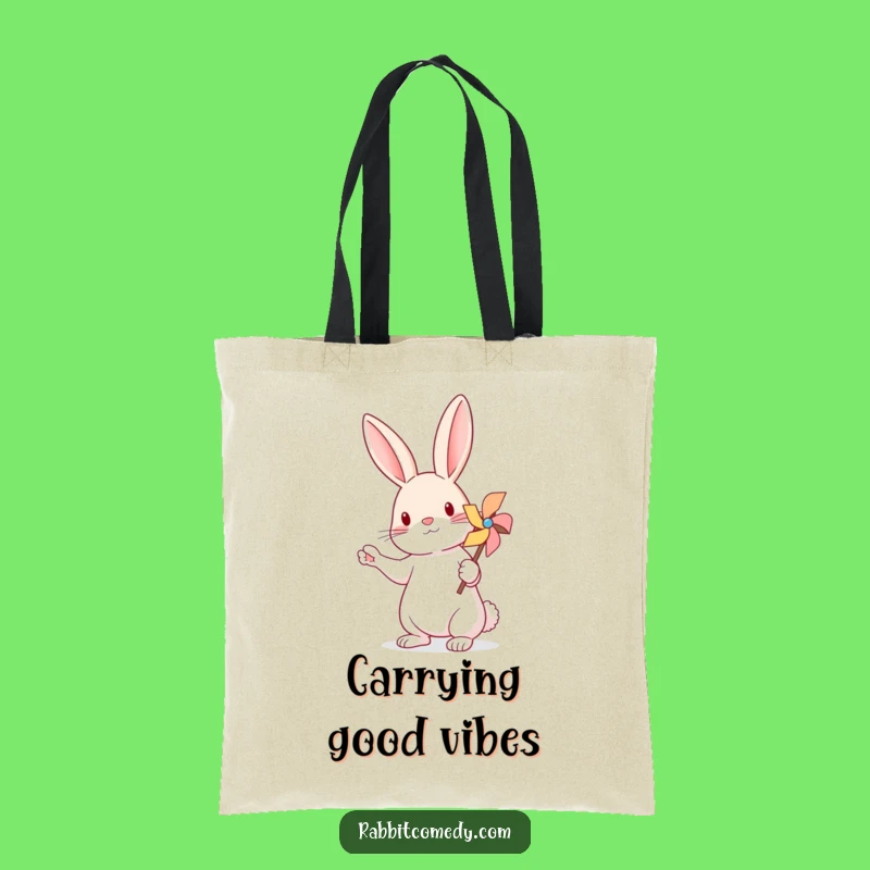 Funny Rabbit Pinwheel Tote Bag - Stylish Accessory & Humorous Gift